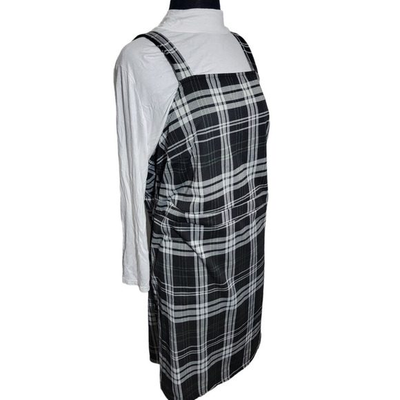 coco shay Plus Plaid Overall Dress sz plus 2XL - Picture 2 of 8